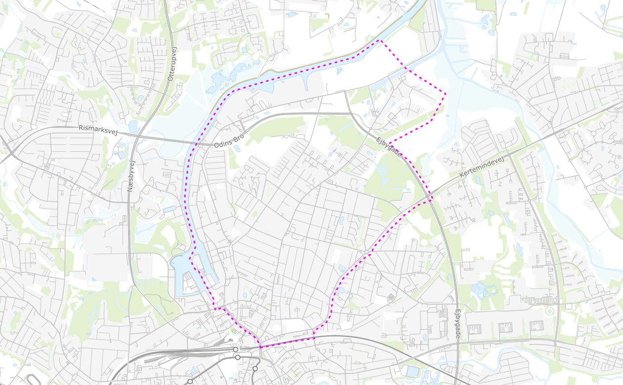 Afgrænsning af Skibhuskvarteret for det aktuelle projekt